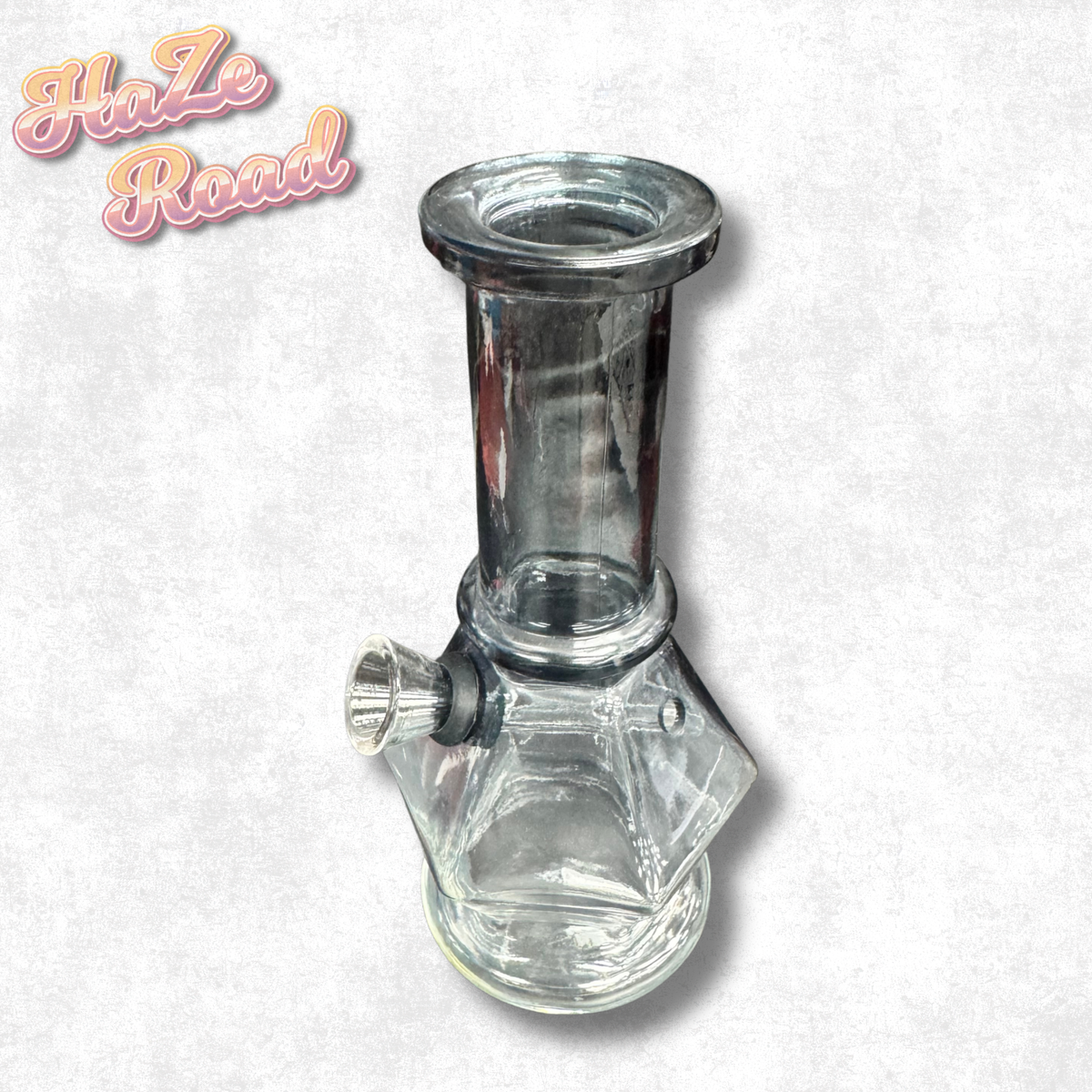 6" Black Hexagon Beaker Bong