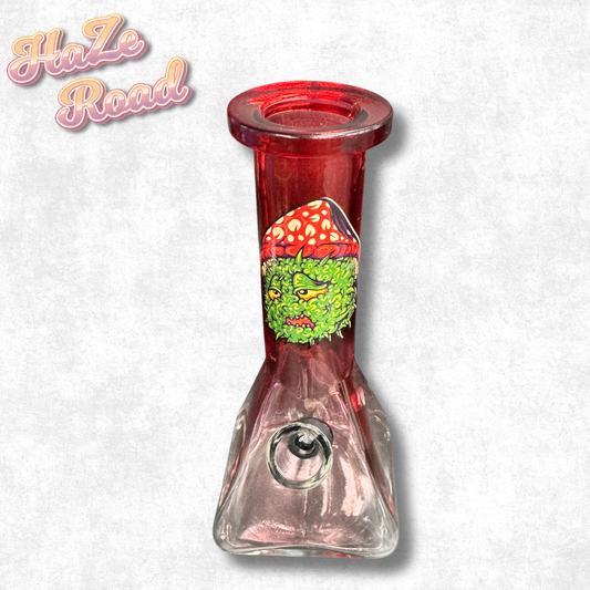 6" Square Bottom Beaker Mushroom Bong