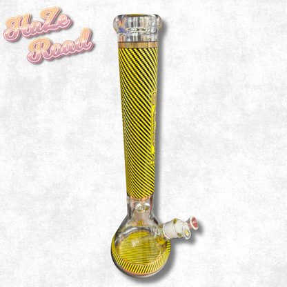 18" Marley Yellow Diagonal Blaze Bong
