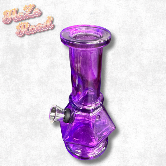 6" Purple Hexagon Beaker Bong
