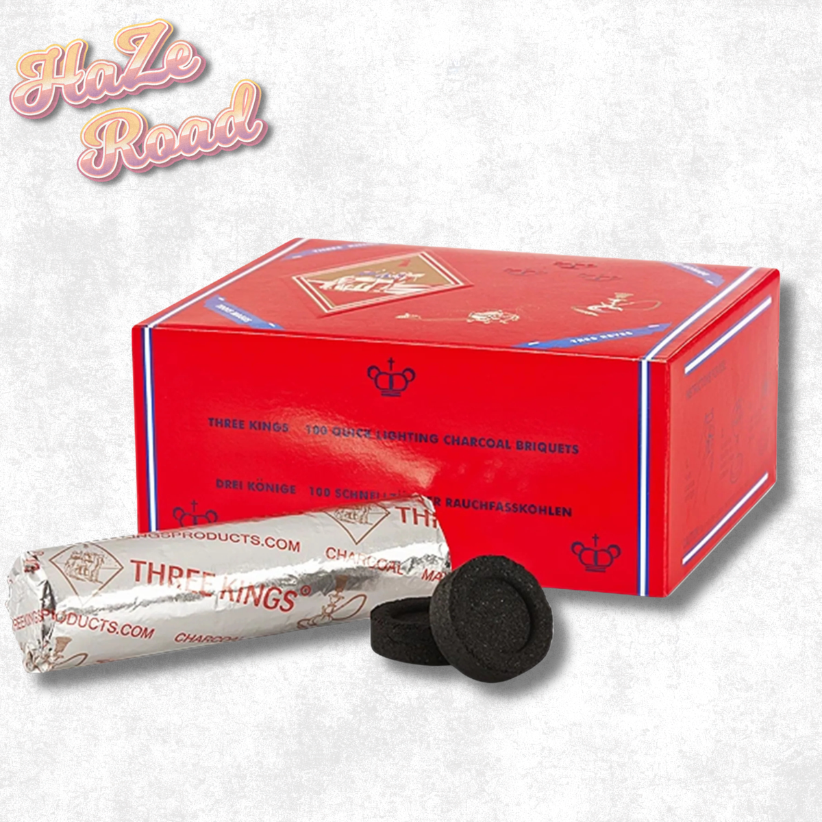 3 Kings Quick Light Hookah Charcoal Pack of 10