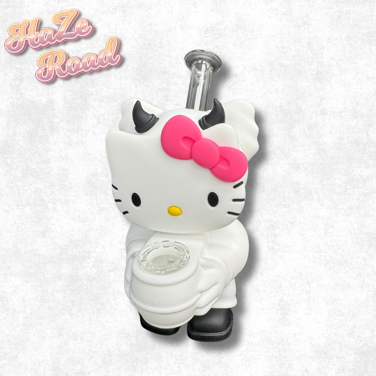 4.7" White Hello Kitty Silicone Bong