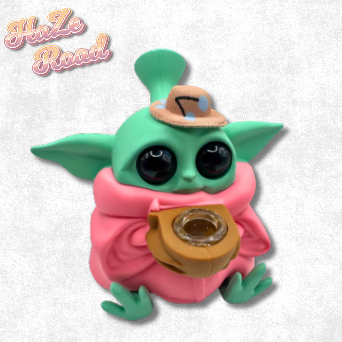 5" Baby Yoda Silicone Bong (Wearing Hat)