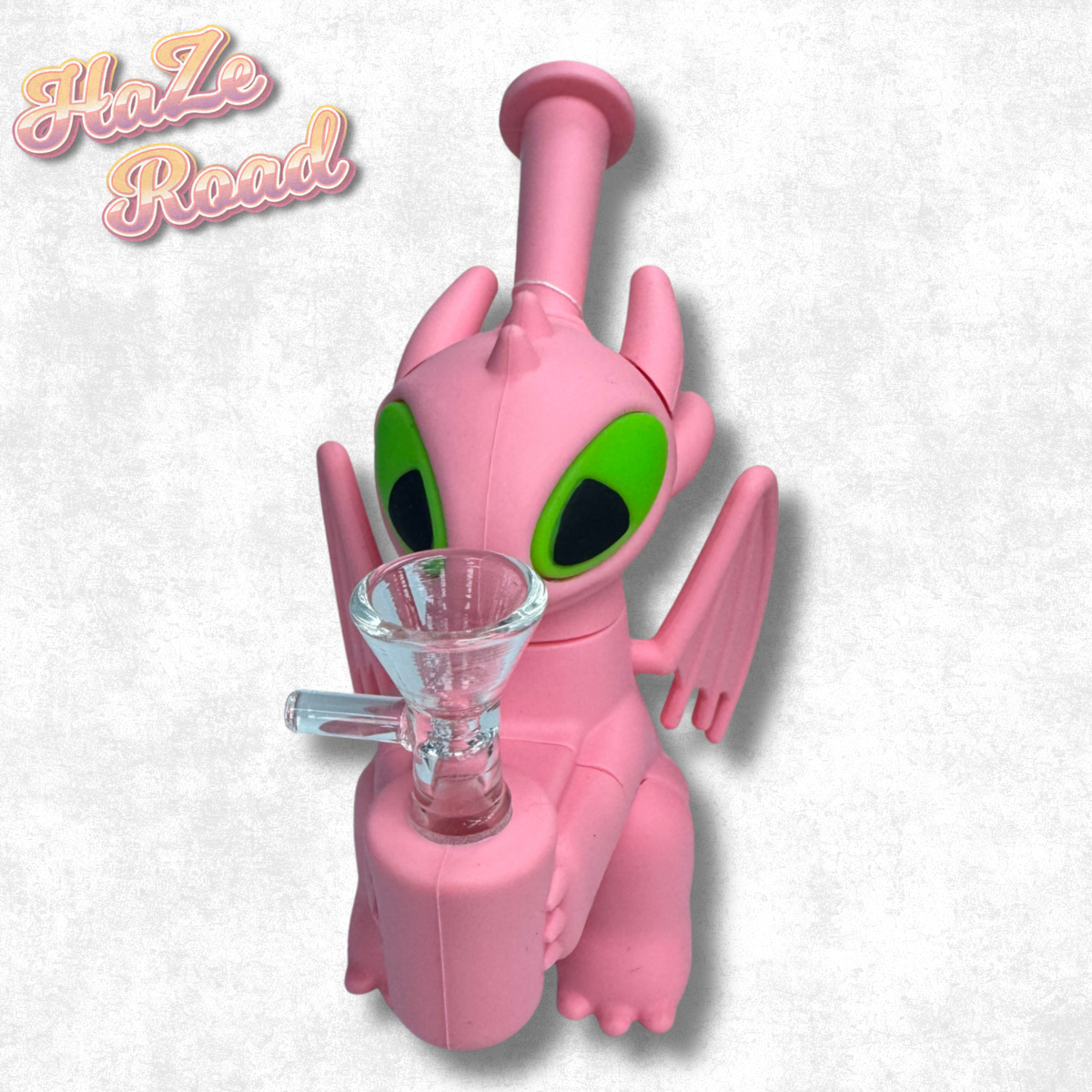 6" Pink Dragon Silicone Bong