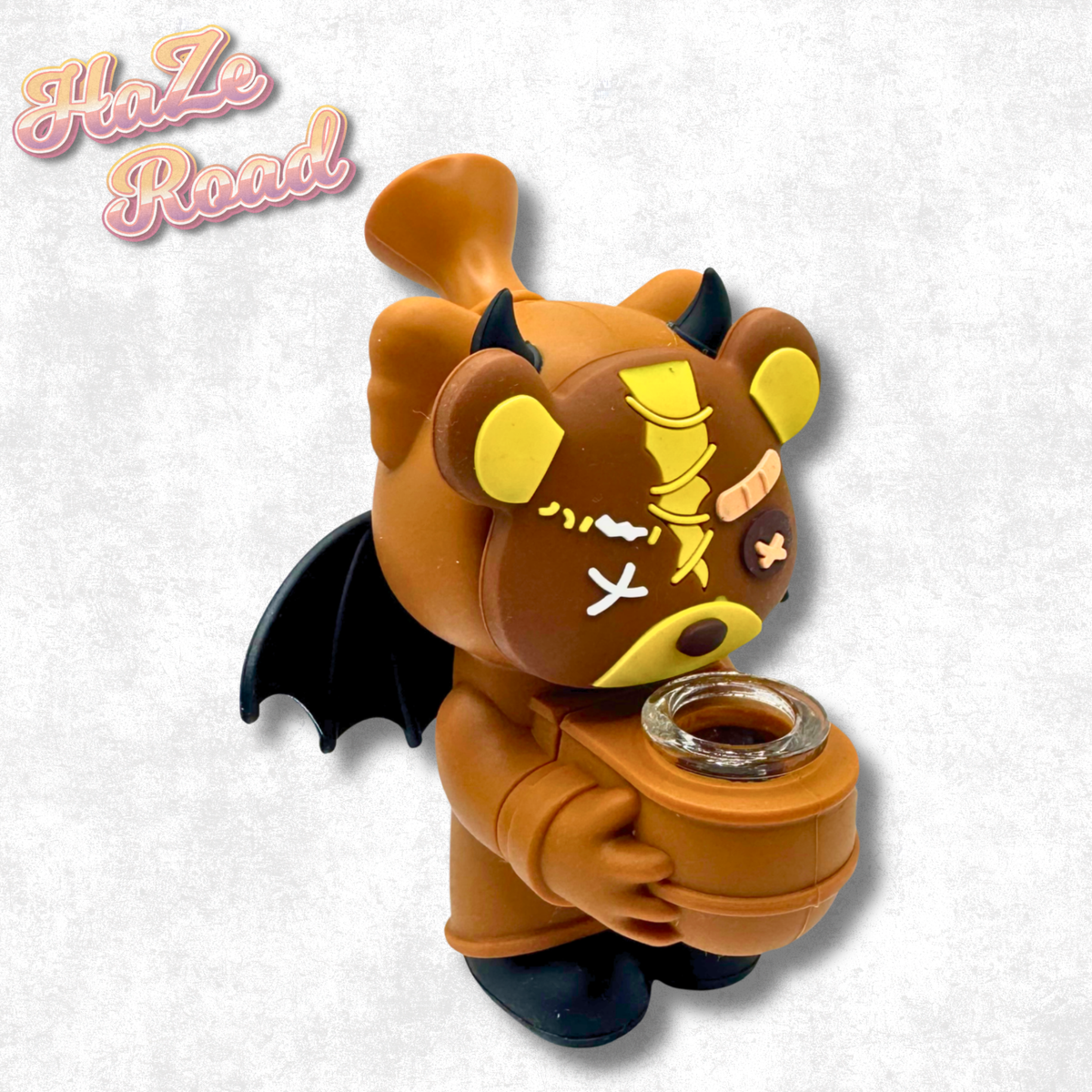 5.25" Brown Bat Wing Silicone Bong