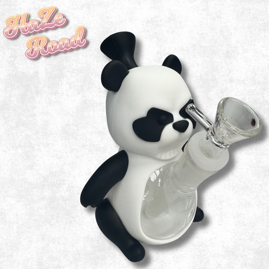 6" Panda Silicone Bong