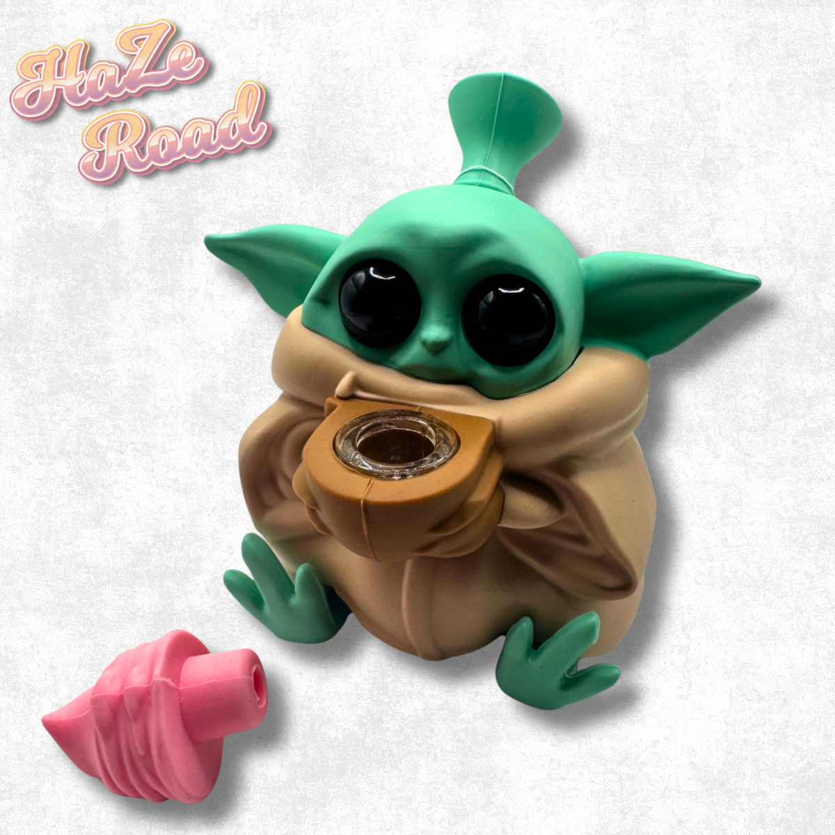 5" Baby Yoda Silicone Bong (Brown Cloak)