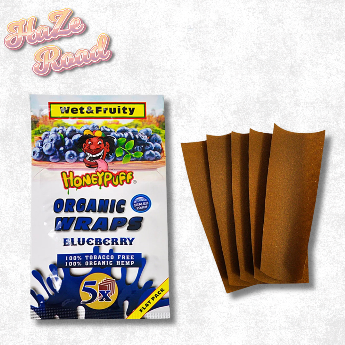 Honeypuff Organic Wraps - Blueberry